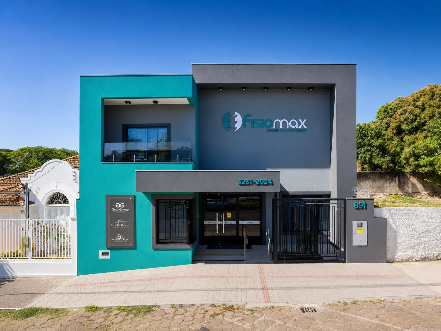Fachada da clínica Fisiomax